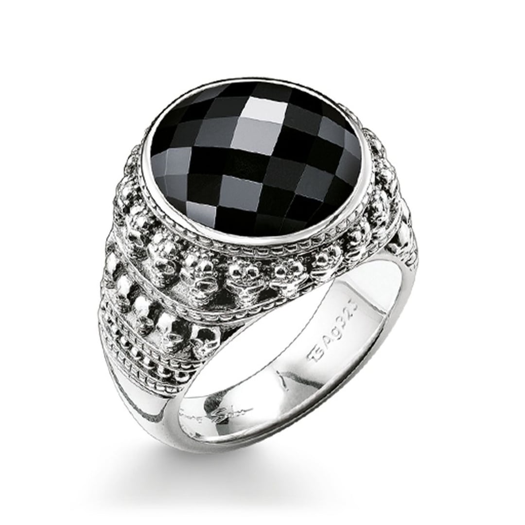 Thomas Sabo Sterling Silver Rebel at Heart Ring Totenkopf