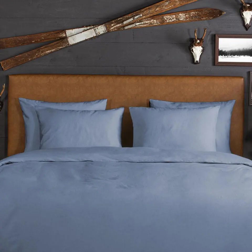 Zavelo Flanellette Effen Dekbedovertrek Blauw-2-persoons (200 x 200/220 cm)