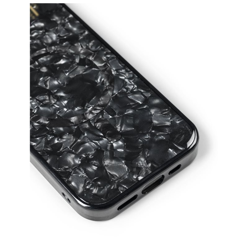 iPhone 16e / 15 / 14 / 13 MagSafe Hardcase Hülle Pearlized Case Recycled (IDPLCMS-I2361-01) - Schwarz