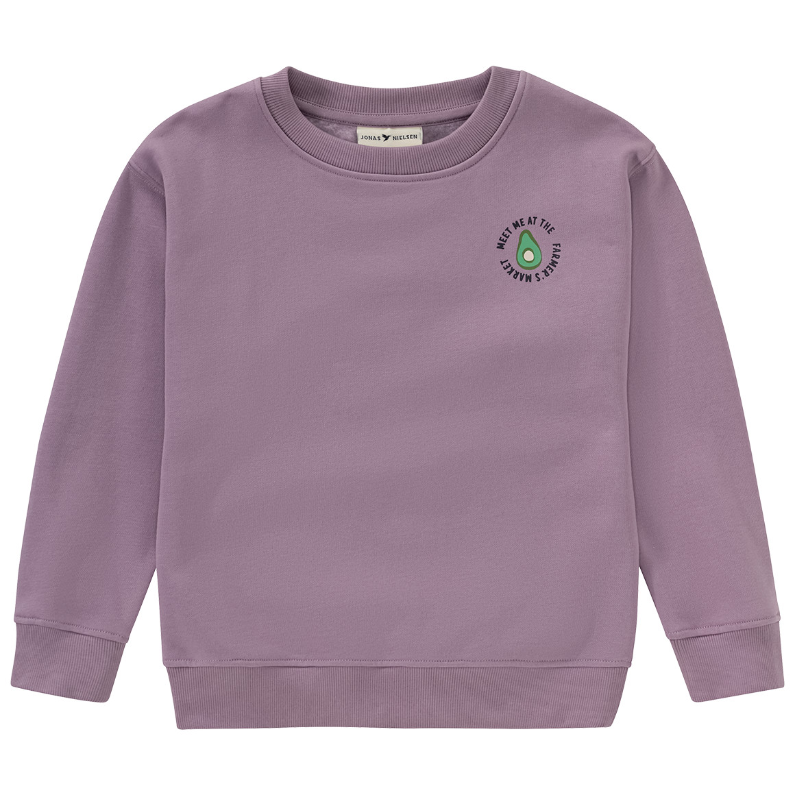 Jonas Nielsen Jungen Sweatshirt mit Avocado-Print lila