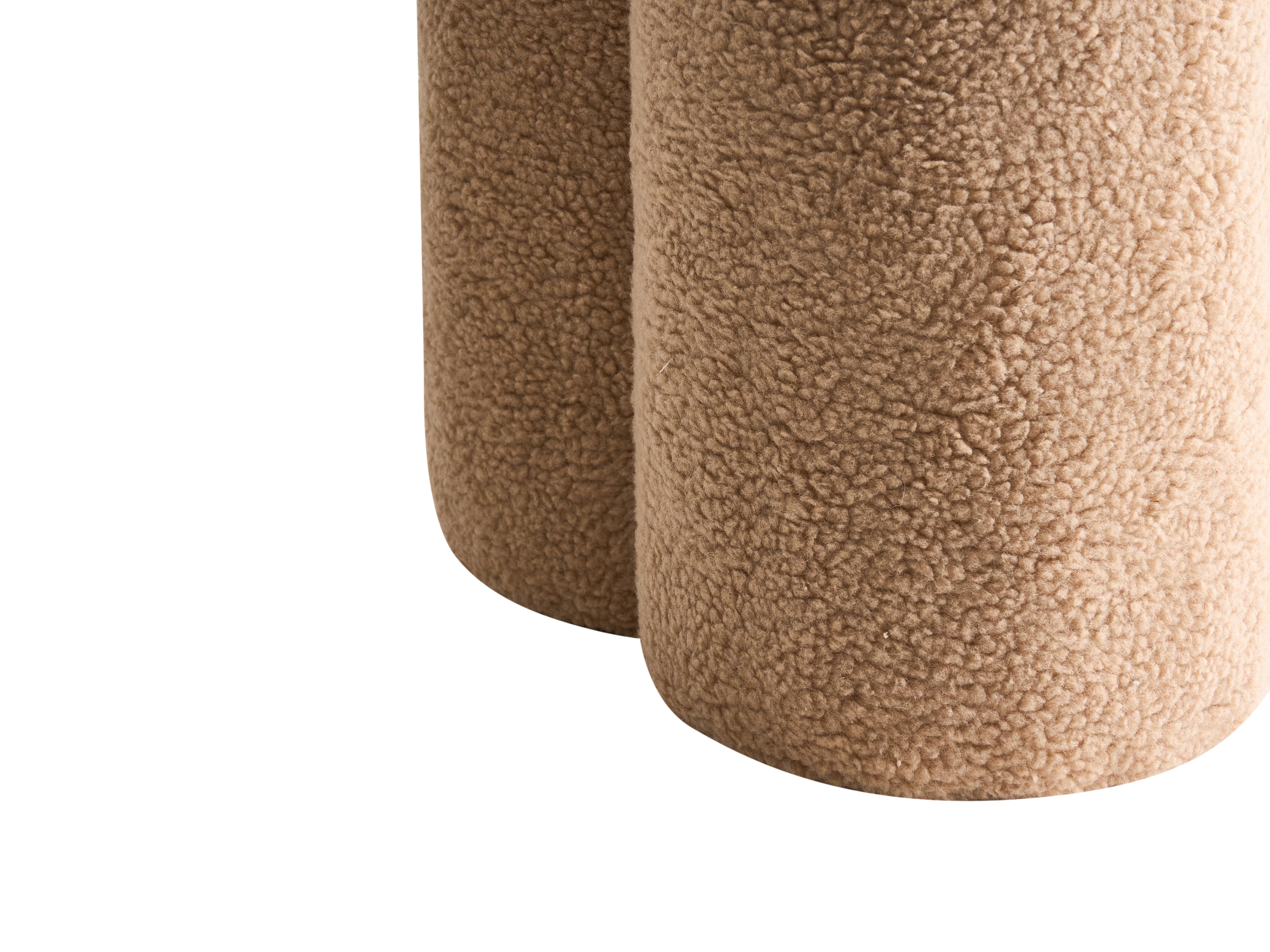 Poef CARRINGTON Bouclé Beige