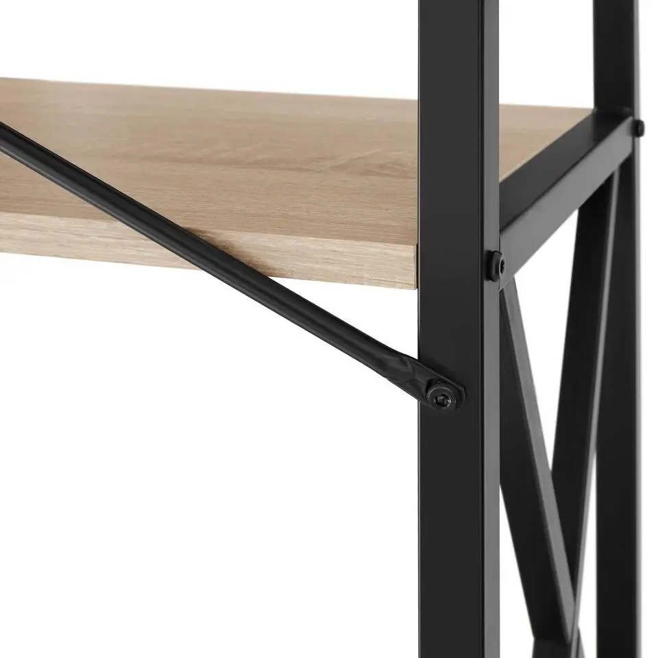 tectake Wandkast Barry 61,5x31,5x133,5cm, Industrieel Licht Hout, Eiken Sonoma