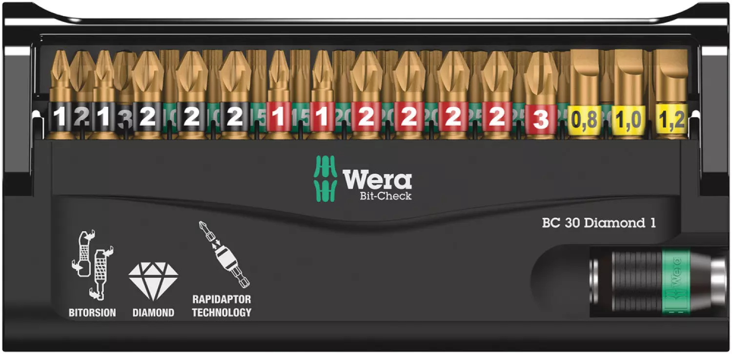 Wera 5057431001 30-delige Bit-Check Diamond Bitset