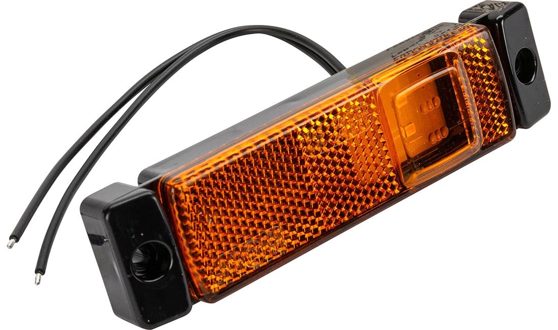 Sidemarkeringslygte LED gul 130x32x20mm