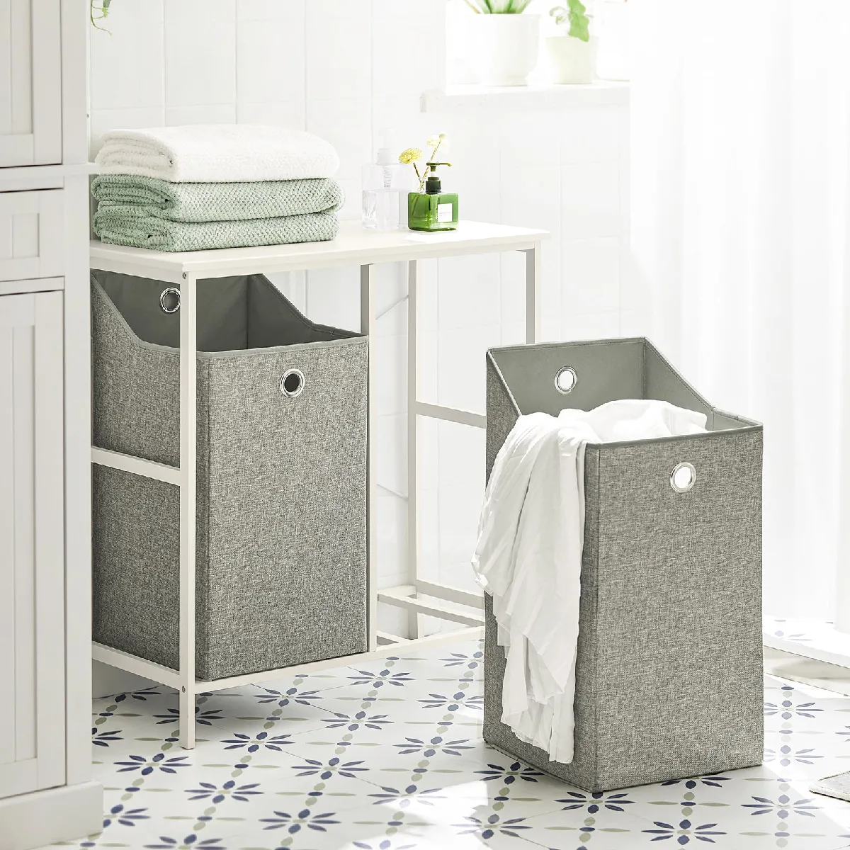 SoBuy BZR57-W Panier à linge