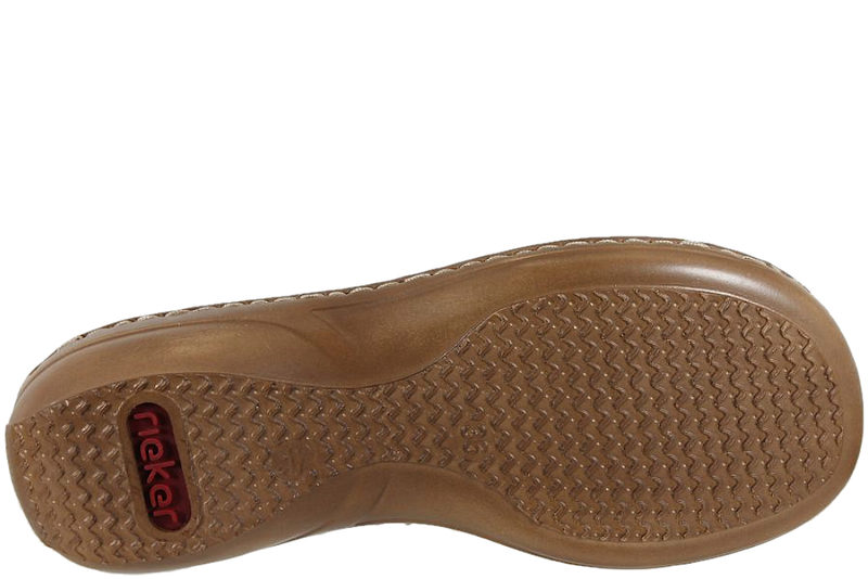 RIEKER SLIPPERS I MØRKEBLÅT TEKSTIL