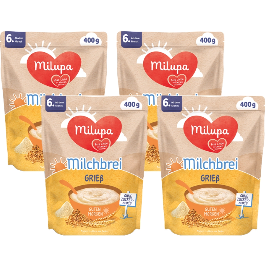 Milupa Milchbrei Grieß Guten Morgen 4 x 400 g ab dem 6. Monat