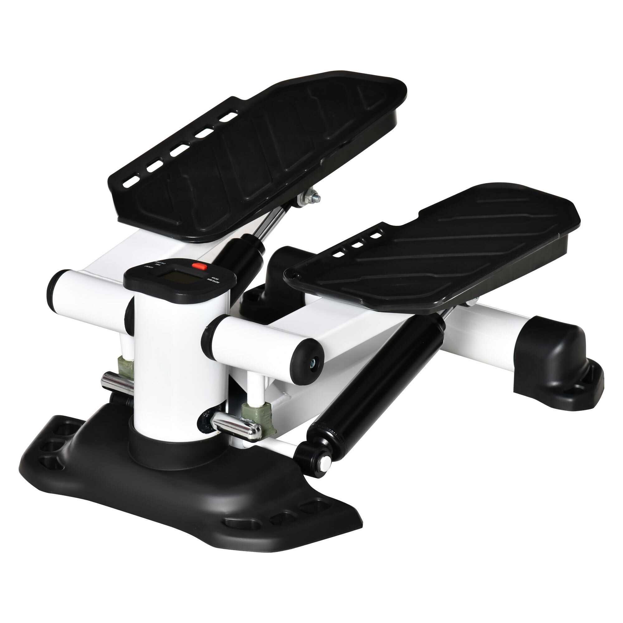 HOMCOM Mini Stepper mit LCD-Bildschirm und Pedalen schwarz, weiß 48L x 34B x 21H cm