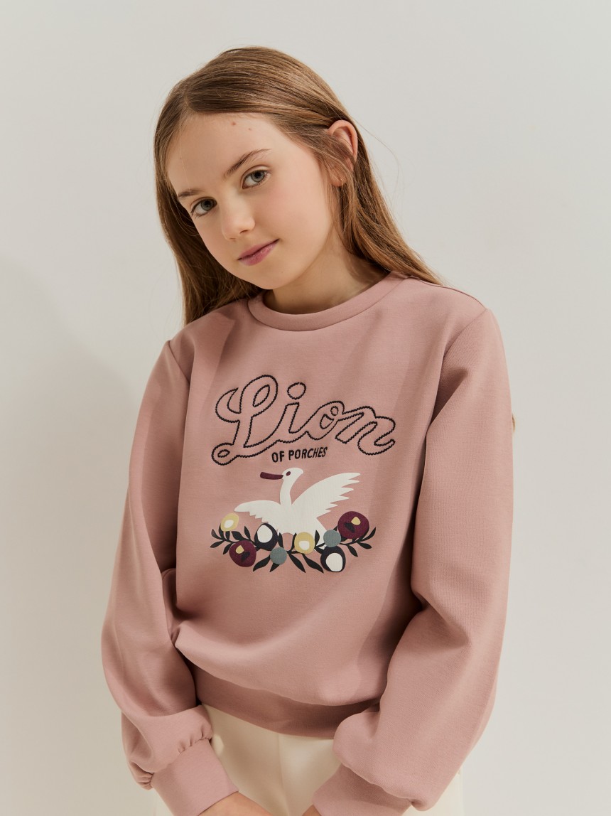 Sweatshirt de algodão com estampado