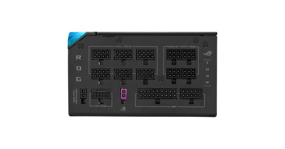 ASUSROG Thor Platinum III modulaire 1200 watt voeding   (Zwart, 1x 12V-2x6, 4x PCIe)