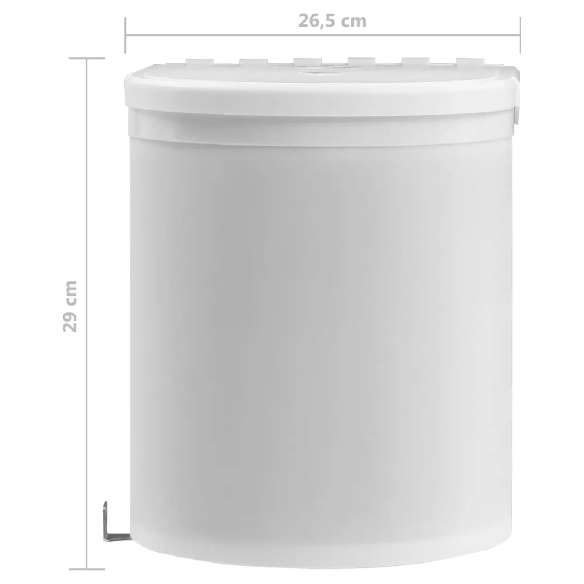 vidaXL Poubelle intégrée - 12L - Blanc