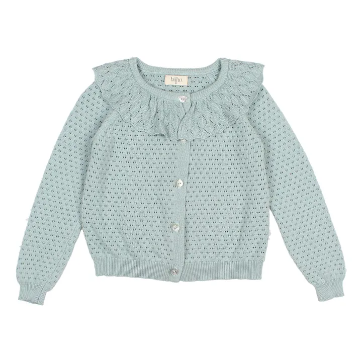 Búho Cardigan Boho Ajouré | Bleu