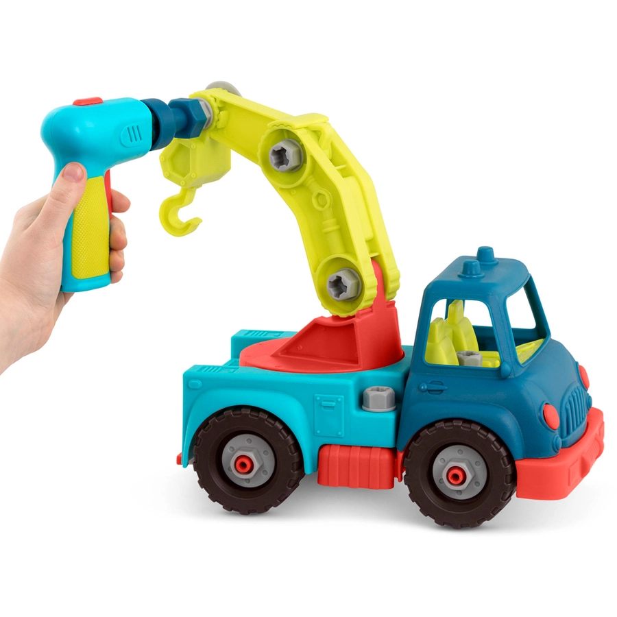 B.TOYS B. Happy Cruisers Kranwagen zum Bauen Mehrfarbig