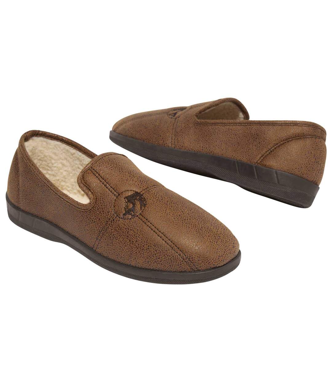 Chaussons Suédine Fourrés Sherpa