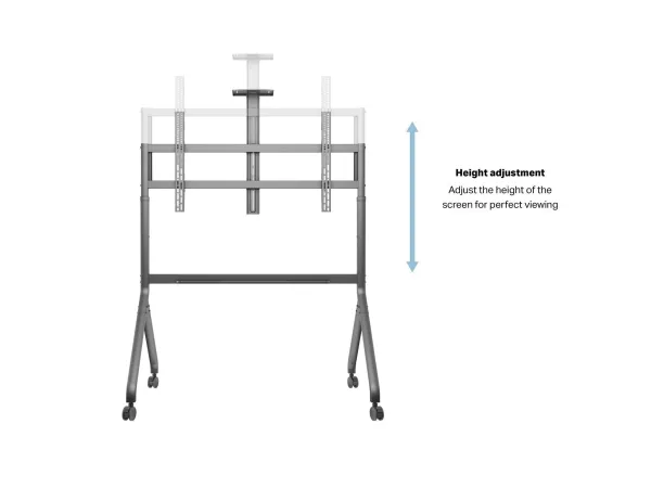 Multibrackets M Collaboration - Vogn med hjul - for videokonferencesystem - mørk antracitgrå - skærmstørrelse: 65