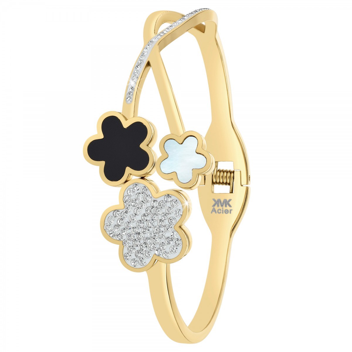 Bracelet fleurs par SC Bohème orné de Cristaux scintillants