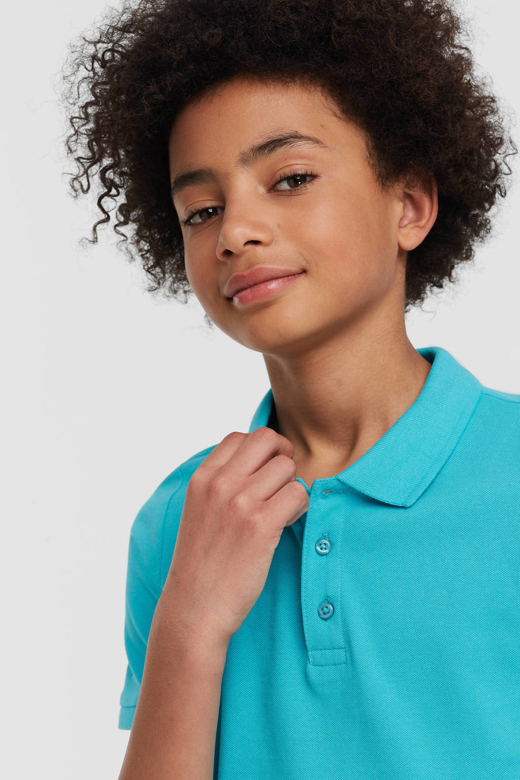 anytime piqué polo turquoise