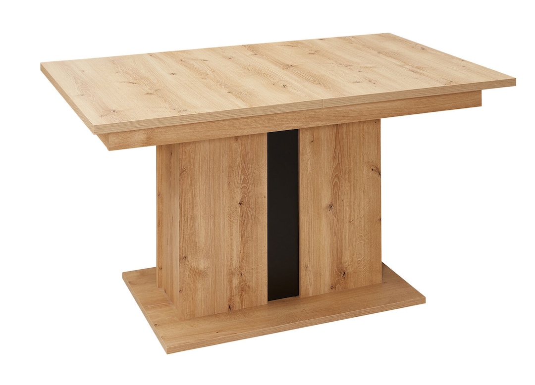 Esstisch Sonos II Tischplatte Altesche massiv gebürstet / Old Artisan Oak Melamin 140(190)x76x90 cm