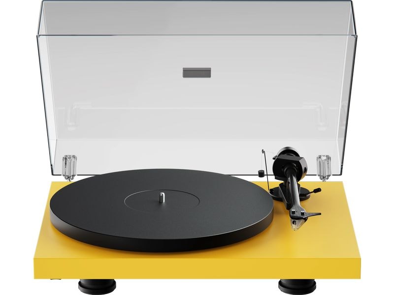 Pro-Ject Plattenspieler Debut EVO 2 Goldgelb Plattenspieler mit TPE gedämpftem Gegengewicht
