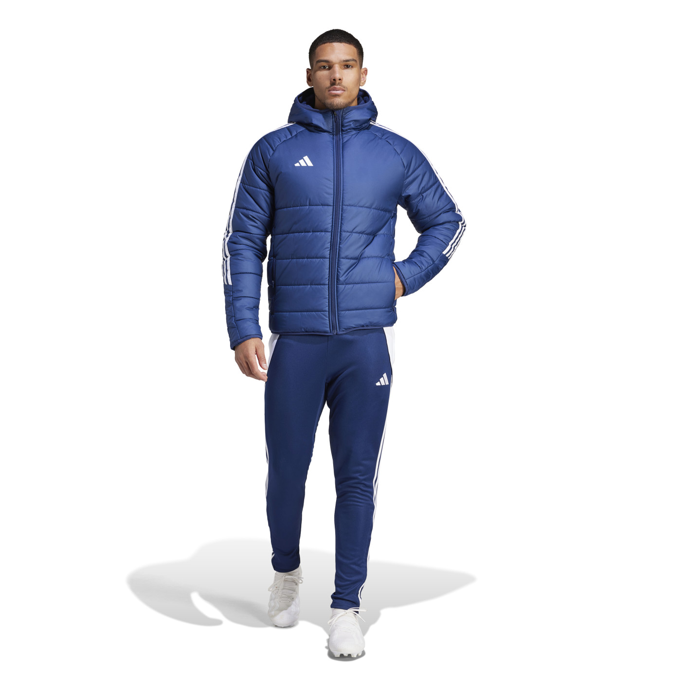Adidas Tiro 24 Winterjas Donkerblauw Wit