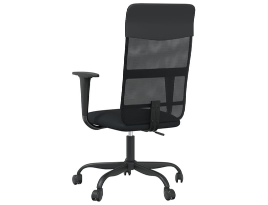 VIDAXL - Chaise de bureau noir tissu en maille et similicuir