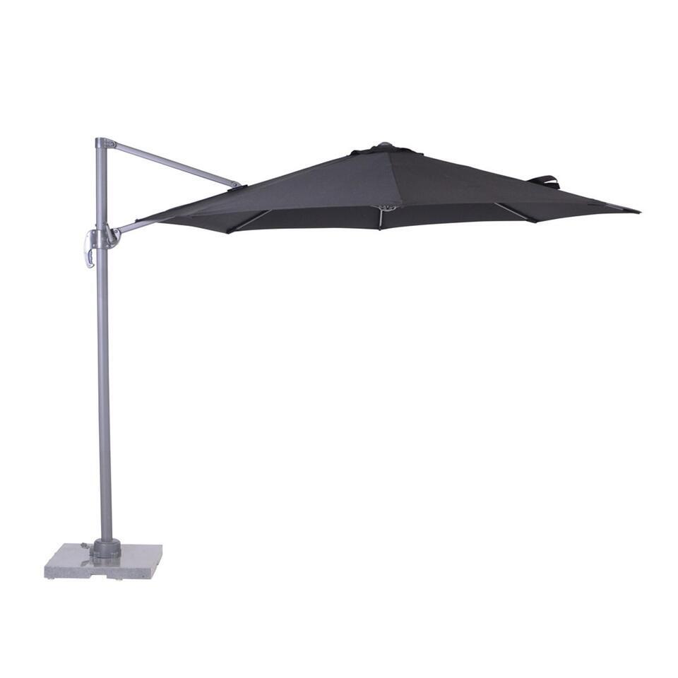 Zweefparasol Hawaii S - met voet en hoes - Zwart - 300 cm