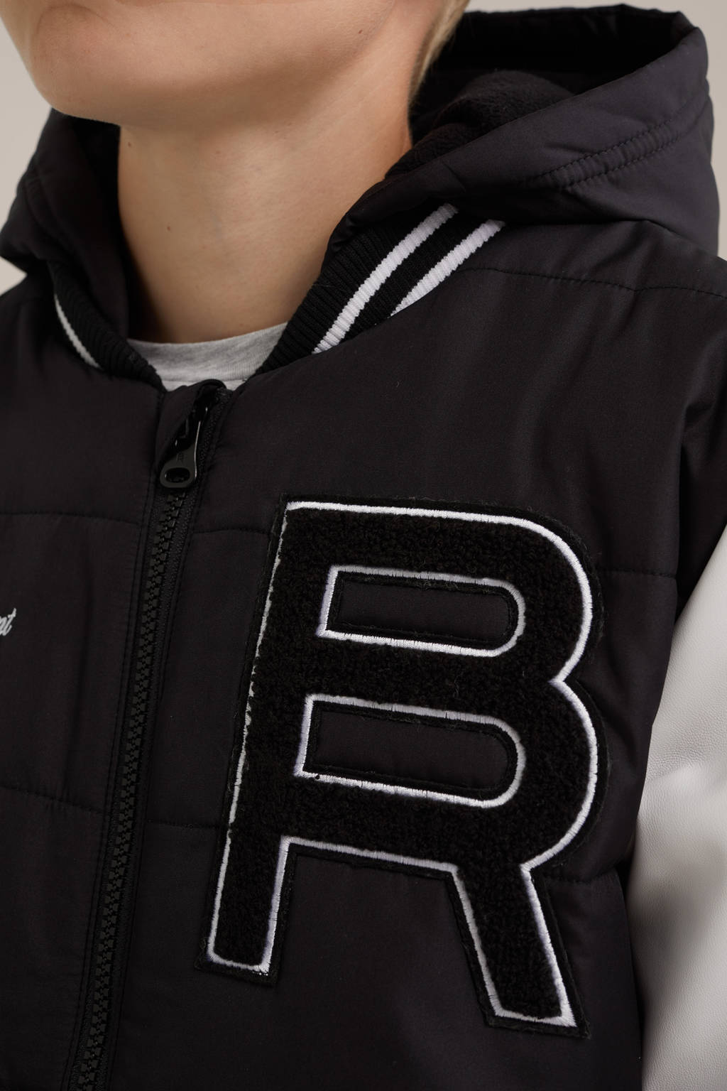 WE Fashion baseball jacket zwart/wit