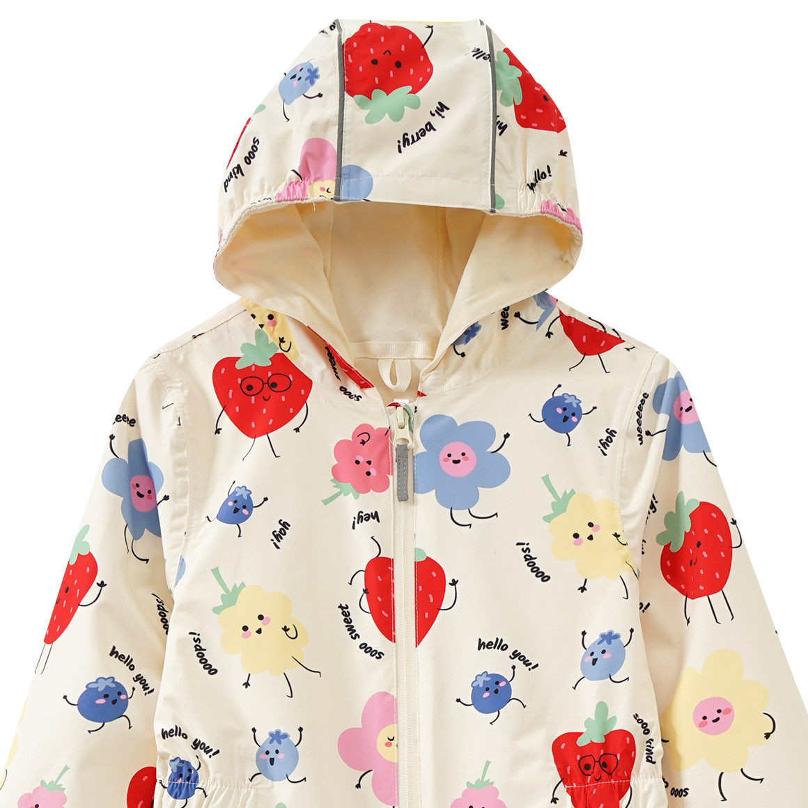 Topolino Mädchen Regenoverall mit Allover-Print creme