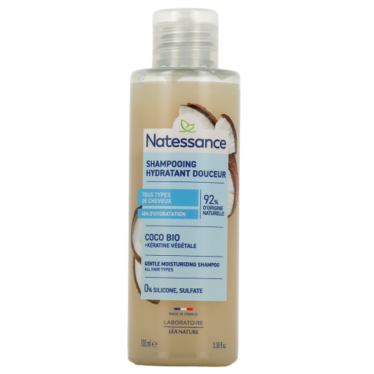 Shampooing Coco Kératine végétale Natessance - Cheveux normaux à secs