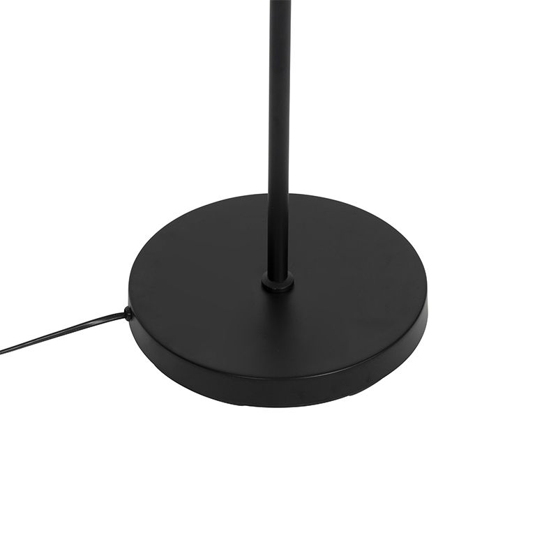 Moderne vloerlamp zwart met goud - Carmen