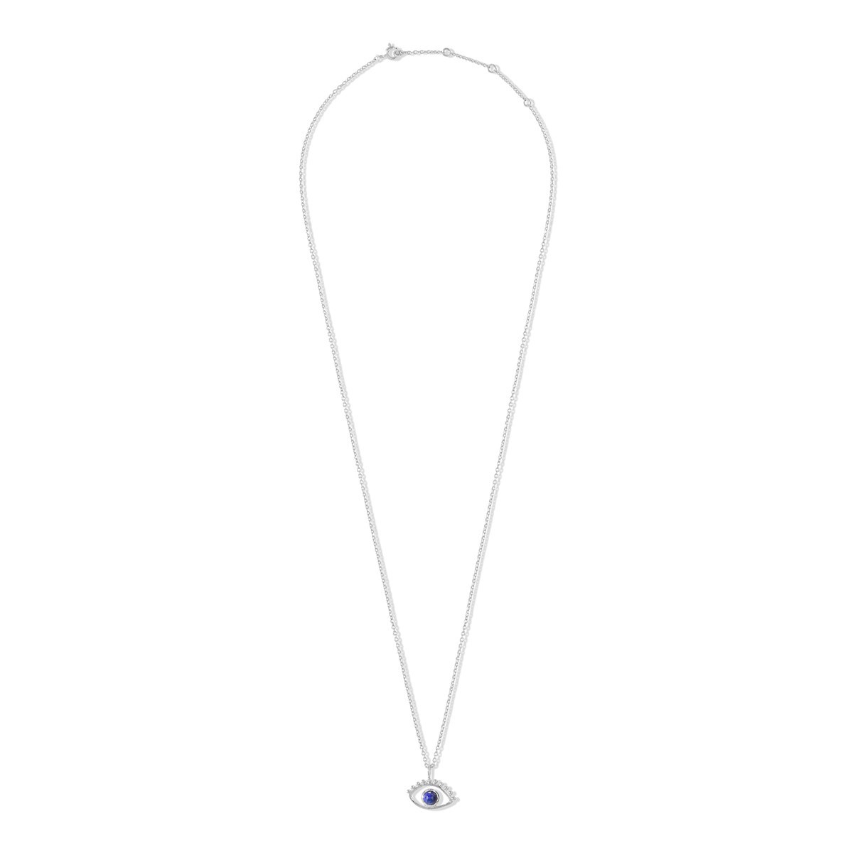 Collier oeil en argent et lapis lazuli AJNA