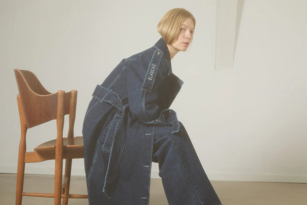 BLANCHE  Wayne trenchcoat - Denim