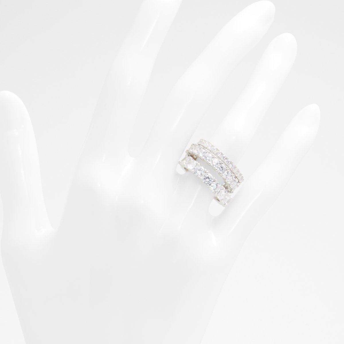 Uniawen Silver-Clear Multi Women Rings