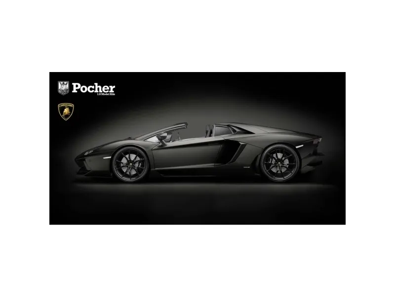 Pocher Lamborghini Aventador LP700-4 Roadster Nero Nemesis 1:8 Modelbil