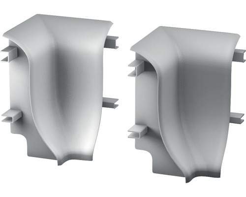 Geschuimde binnenhoekstukken voor plint, zilvergrijs, 48 mm