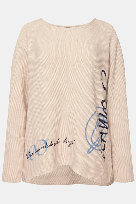 Pullover, oversized, Schriftzüge, Langarm