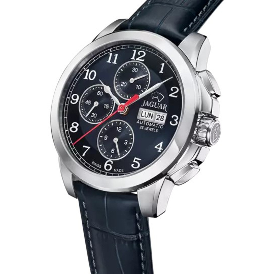 Jaguar Automatik Chronograph Day Date Dunkelblau 45mm