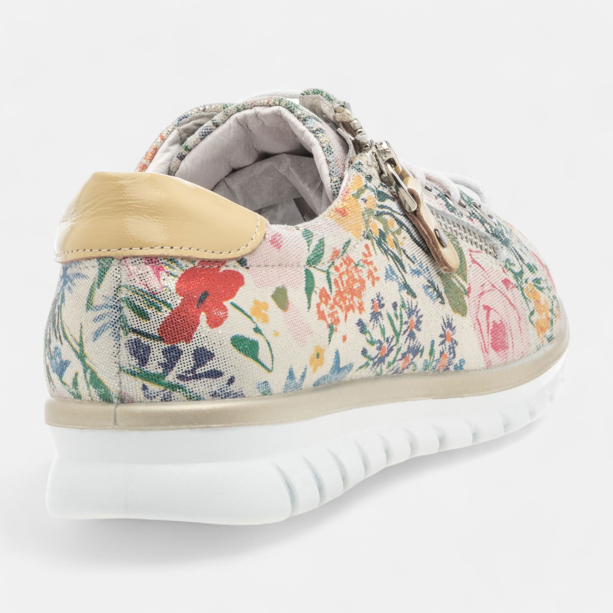 Baskets basses Femme en cuir multicolore