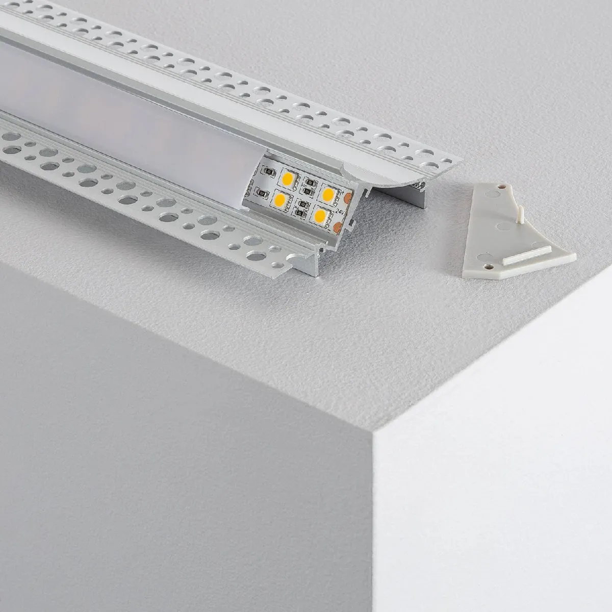Ledkia Profilé Aluminium Encastrable Continu