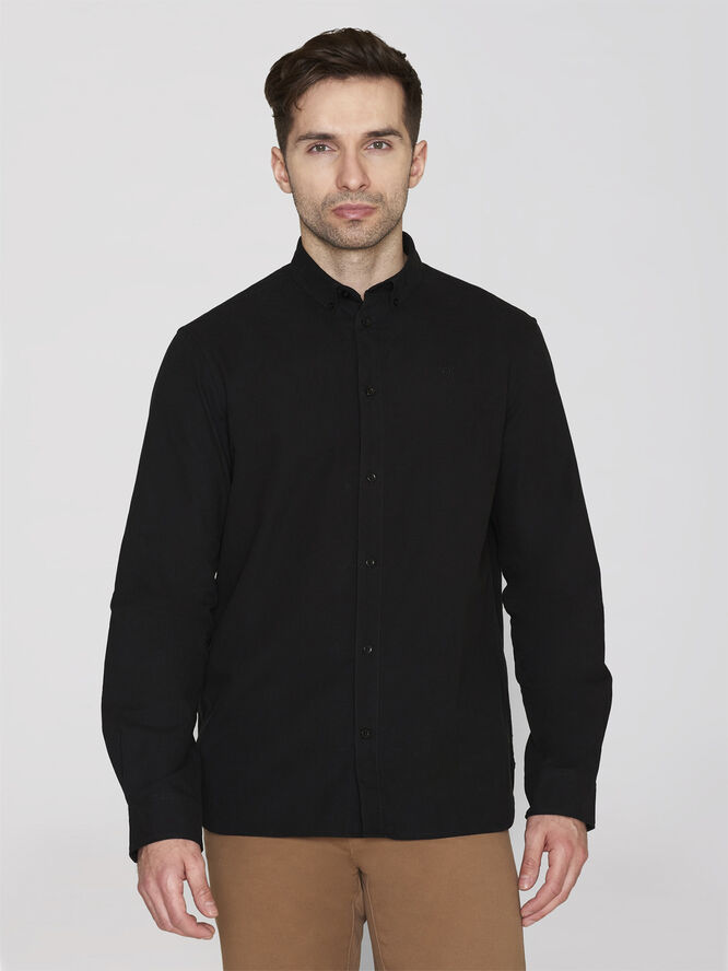 Knowledge Cotton Apparel Harald Small owl oxford regular fit shirt - GOTS/Vegan 1300
