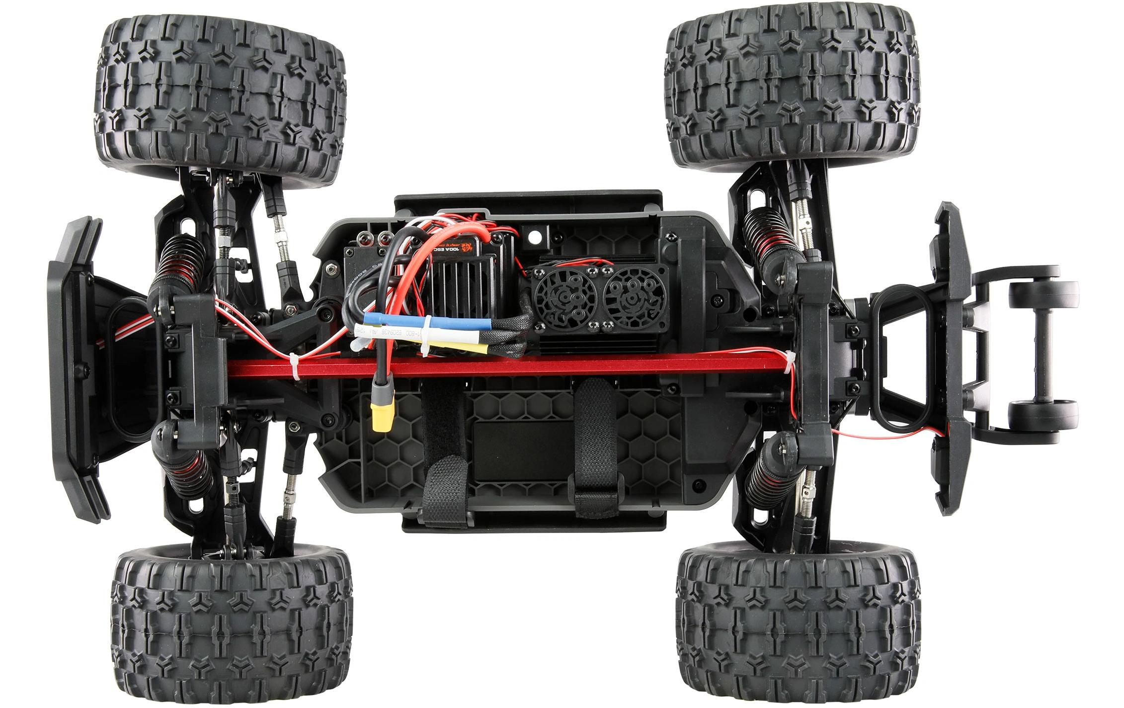 Monster Truck Hyper Go MTX10 1:10, ARTR, Schwarz/Blau<br>Off-Road RC-Modellauto mit leistungsstarken, überdimensionierten und einstellbaren Öldruckstossdämpfern für volle Kontrolle im harten Off-Road-Einsatz