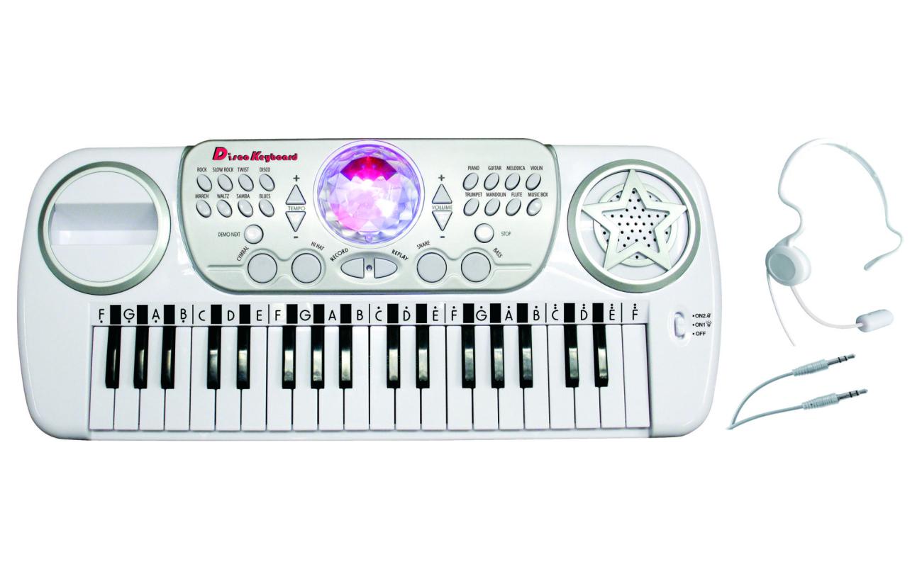 Disco Keyboard met discobal en hoofdmicrofoon