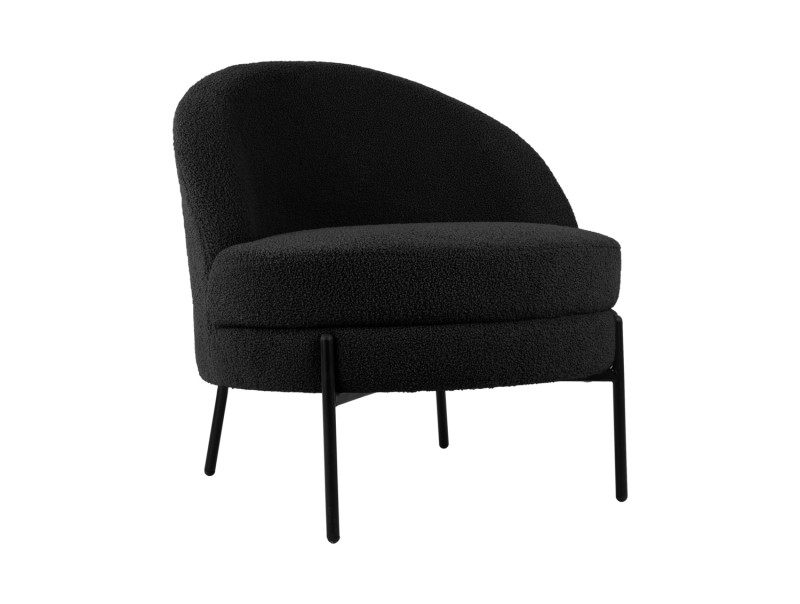 Chair Noble Teddy Curl LM2105BK Black