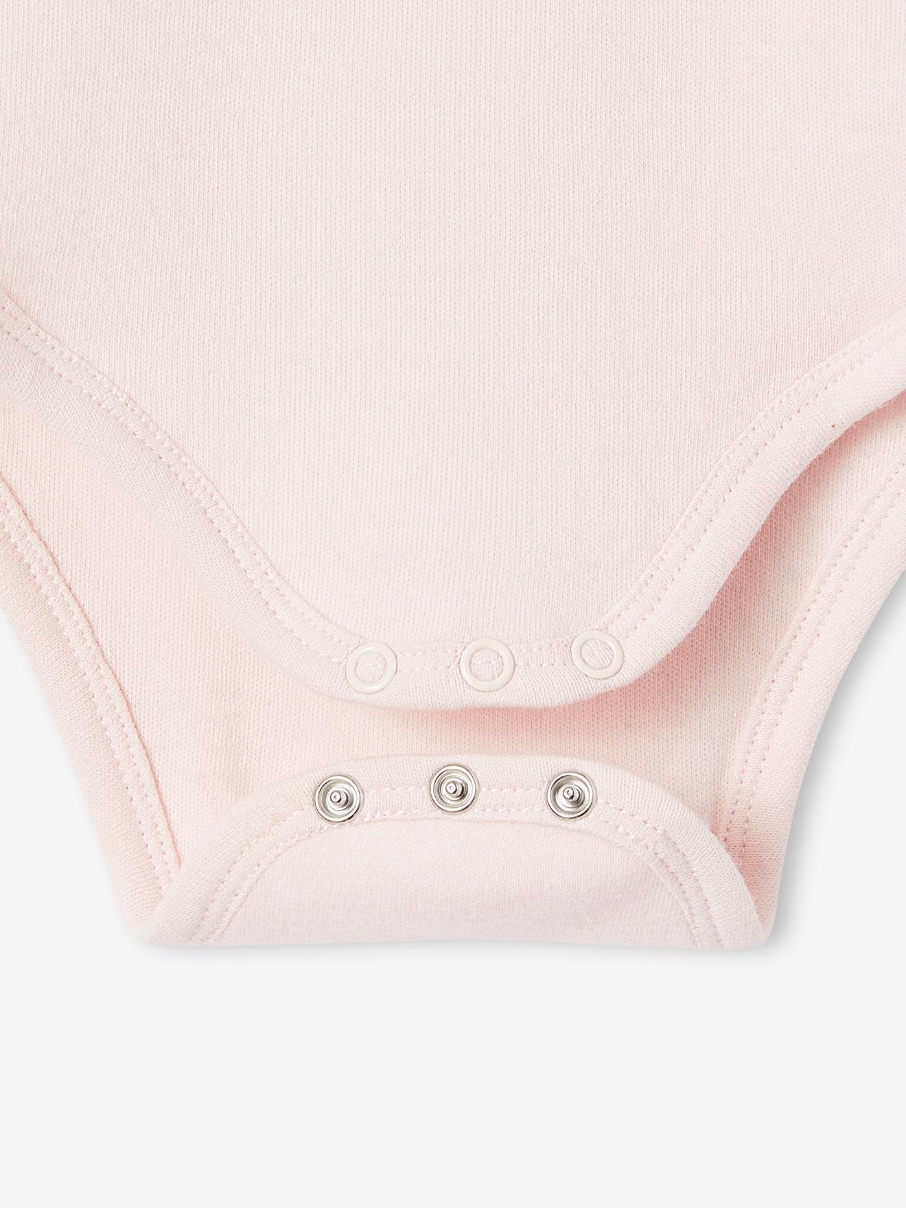 Conjunto de bebê: vestido e body na cor cru