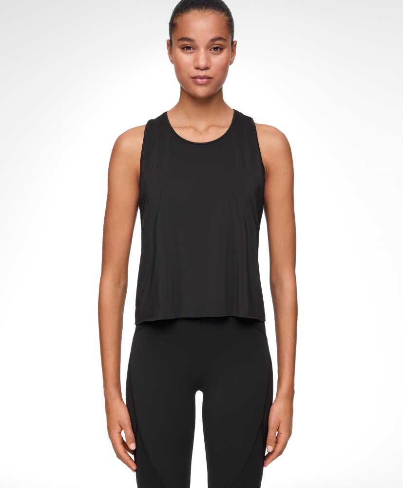 camiseta técnica sem mangas microperfurada