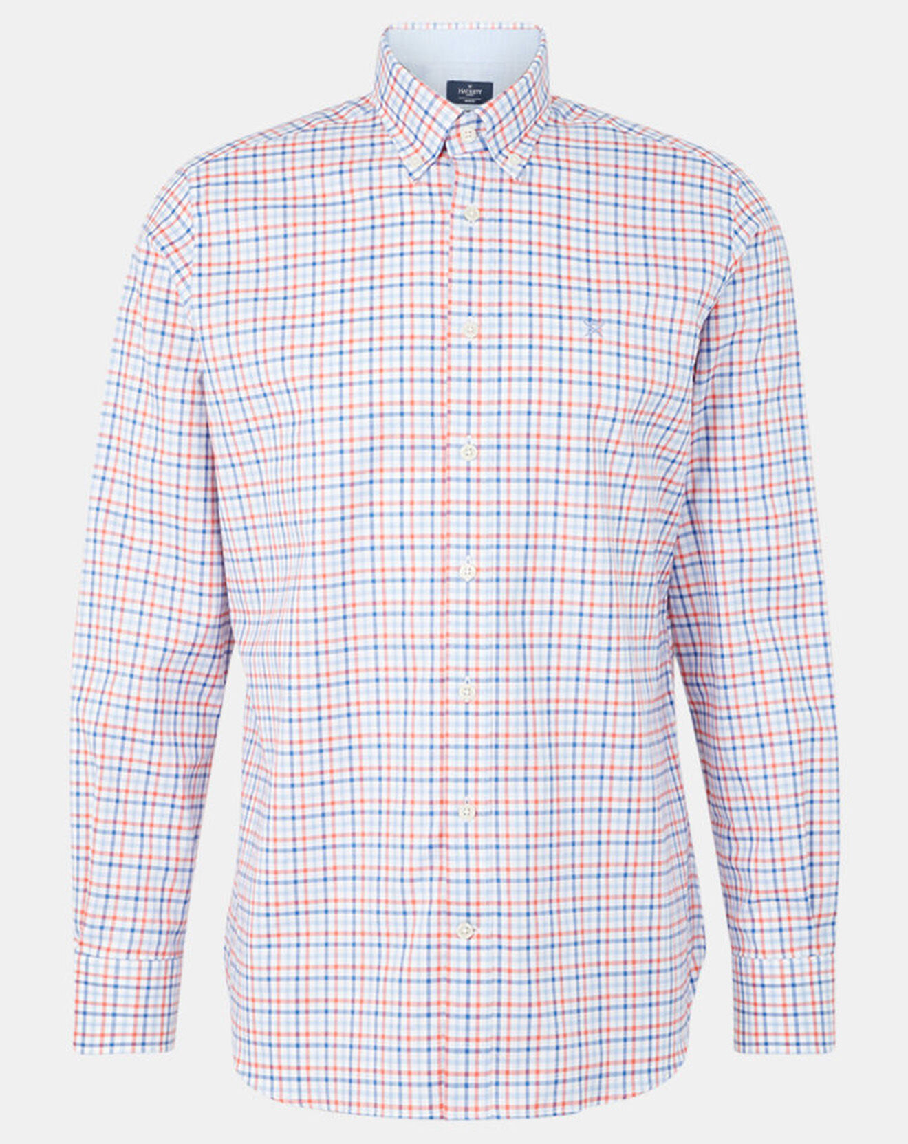 Hackett London Chemise Regular Fit à carreaux corail