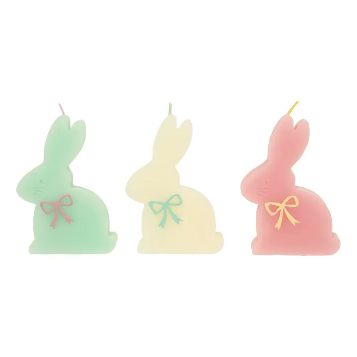 Meri Meri Bougies Lapin - Set de 3 | Pastel