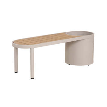 KARWEI tuinbank Nicolai 130 cm beige metaal