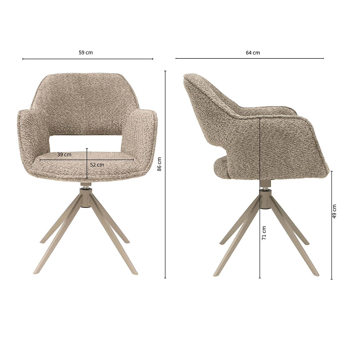 Eetkamerstoel Owen beige BG