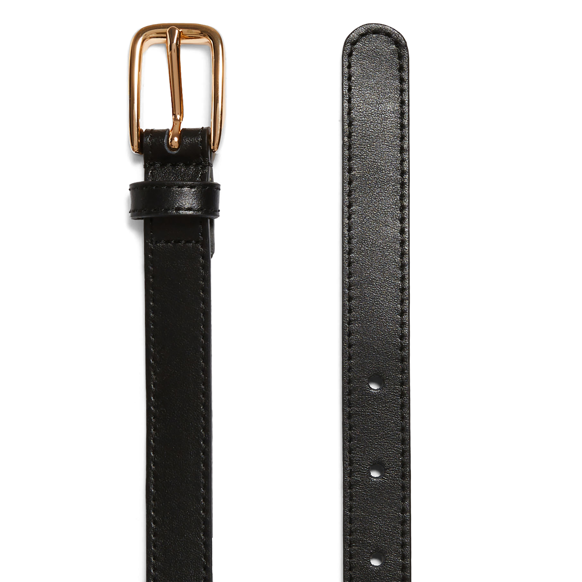 Ceinture boucle en cuir | Noir